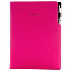 Tagebuch GEP mit Stift täglich A4 2024 - Rosa