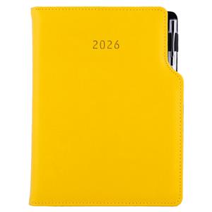 Tagebuch GEP mit Stift – täglich A5 2026 Tschechisch - Gelb