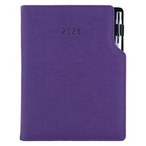 Tagebuch GEP mit Stift – täglich A5 2026 Tschechisch - Lila