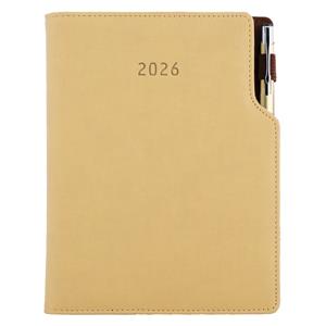Tagebuch GEP mit Stift – wöchentlich A5 2026 Tschechisch - Beige