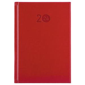 Tagebuch LIBRA täglich A5 2024 Tschechisch – Rot