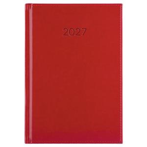 Tagebuch LIBRA täglich A5 2027 Tschechisch – Rot