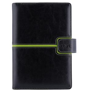 Tagebuch MAGNETIC täglich A5 2026 Tschechisch - schwarz/grün
