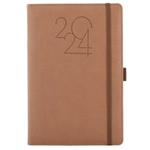 Tagebuch POLY täglich A5 2024 Tschechisch – Braun