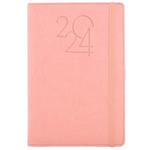 Tagebuch POLY täglich A5 2024 Tschechisch – Hell-Pink