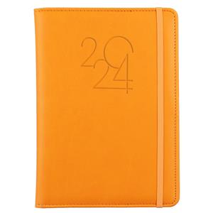 Tagebuch POLY täglich A5 2024 Tschechisch – Orange