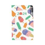 Taschentagebuch DESIGN wöchentlich A5 2024 CZ - Eis am Stiel