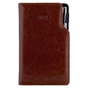 Taschentagebuch GEP mit Stift – wöchentlich 2025 Tschechisch - Braun