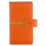 Taschentagebuch MAGNETIC wöchentlich 2024 Tschechisch - orange/grün