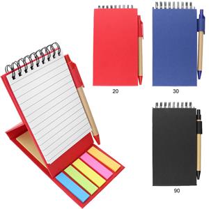 Trhací bloček ZENI s kuličkovým perem, samolepícími lístky a barevnými štítky