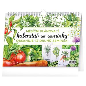 Wall and desk calendar 2026 Monthly planner with seeds with hook