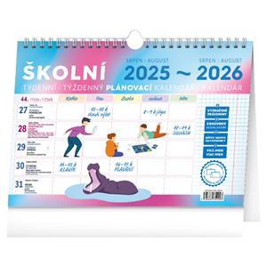 Wall and desk calendar 2026 School planner with hook