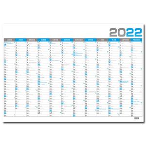 Wall Annual Calendar B1 - blue