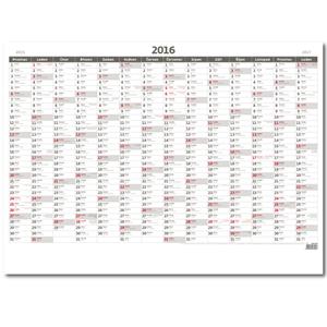 Wall Calendar 2016 Planning yearly map A1 No Picture