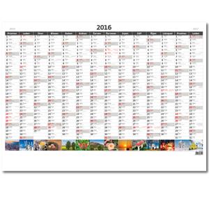 Wall Calendar 2016 Planning yearly map A1 Picture