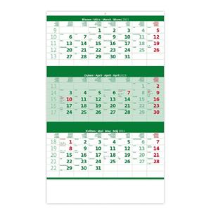 Wall Calendar 2023 - Threemonths green