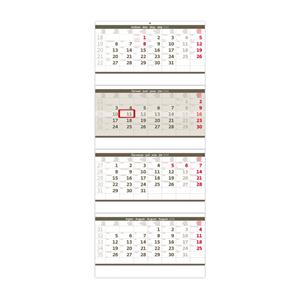 Wall Calendar 2024 - Fourmonths stacked grey