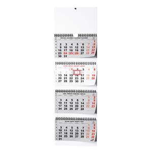 Wall Calendar 2025 Four months folded - grey