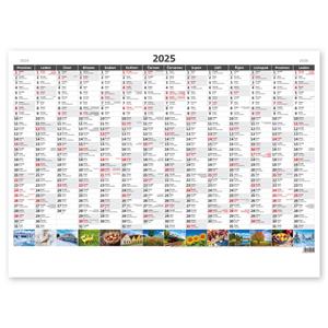 Wall Calendar 2025 - Planning yearly map A1 Picture