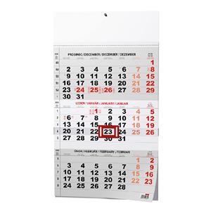 Wall Calendar 2025 Three months - black
