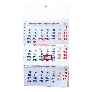Wall Calendar 2025 Three months - blue
