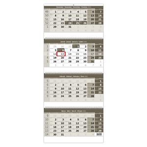 Wall Calendar 2026 - Fourmonths Calendar grey Twin Wire