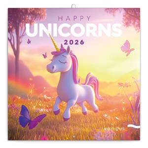Wall Calendar 2026 Merry Unicorns