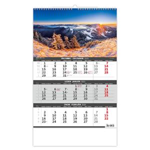 Wall Calendar 2026 - Mountains - 3 Months