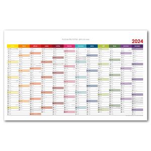 Wall planning map 2024 CZ - 80x100 cm - color