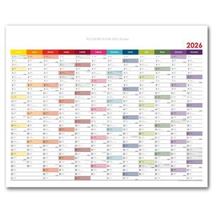 Wall planning map 2026 CZ - 100 x 80 cm - color