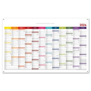 Wall planning map 2026 CZ with eyelets for hanging - 100 x 63 cm - color