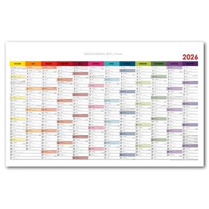 Wall planning map 2026 PL - 100 x 63 cm - color