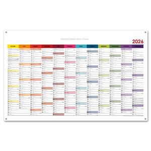 Wall planning map 2026 PL with eyelets for hanging - 100 x 63 cm - color