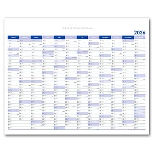 Wall planning map 2026 SK - 100 x 80 cm - blue