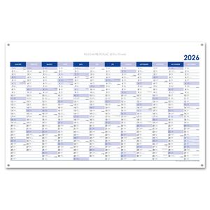 Wall planning map 2026 SK with eyelets for hanging - 100 x 63 cm - blue