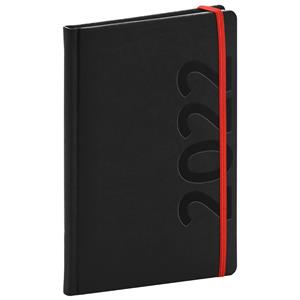 Weekly Diary 2022 A5 Avilla - black/red