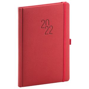 Weekly Diary 2022 A5 Diamante - red