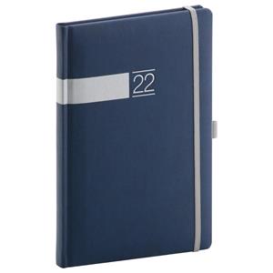 Weekly Diary 2022 A5 Twill - blue/silver