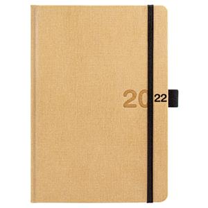 Weekly diary 2022 Canvas A5 with notes - beige