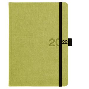 Weekly diary 2022 Canvas A5 with notes - green