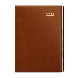 Weekly Diary 2022 Oskar Premier A5 - Brown