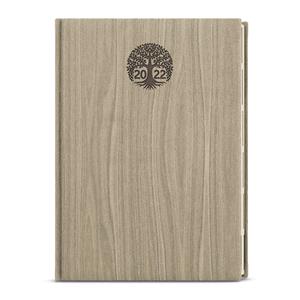 Weekly Diary 2022 Oskar Wood A5 - Light brown