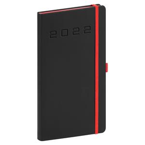 Weekly Diary 2022 Pocket Nox - black/red