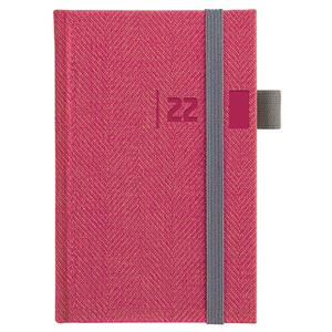 Weekly diary 2022 Tweed pocket - red