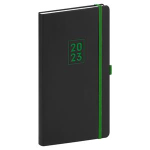 Weekly Diary 2023 Pocket Nox - black/green