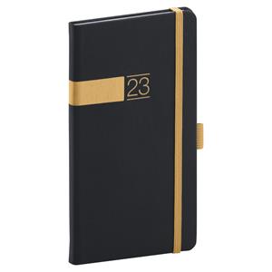 Weekly Diary 2023 Pocket Twill - black/gold