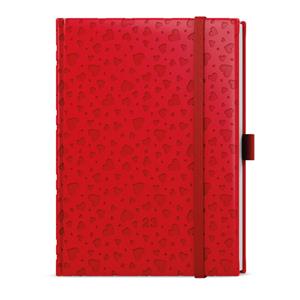 Weekly Diary 2023 Prokop Vivella extra B6 - Red - Hearts