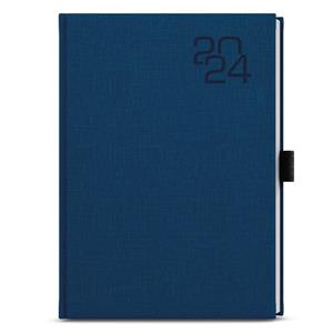 Weekly Diary 2024 Oskar Fabric A5 - Blue