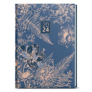 Weekly Diary 2024 Oskar Lamino A5 - Dark Blue