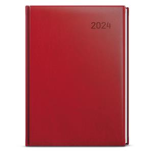 Weekly Diary 2024 Oskar Vivella A5 - Burgundy